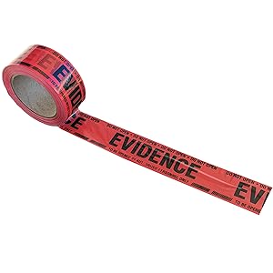 Crime Scene Red Evidence Box Sealing Tape Evidence Box Sealing Tape Packaged In An Evidence Bag 0