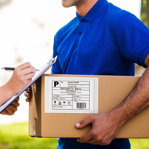 100 Pack 7"x10" Shipping Label Sleeves - Packing Slip Envelope Pouches with Self-Adhesive Peel & Seal 6