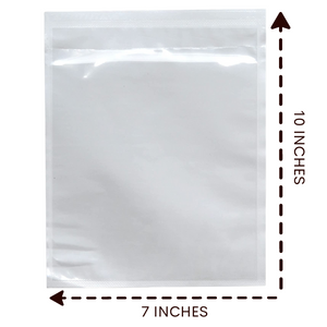100 Pack 7"x10" Shipping Label Sleeves - Packing Slip Envelope Pouches with Self-Adhesive Peel & Seal 7