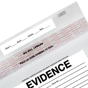 Evidence Bags, Serial Numbers & Tear Off, Safety Security Bag Tamper Resistant Closure with Serialized Numbering 0