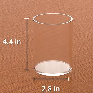 Acrylic Pen Holder 2 Pack,Clear Desktop Pencil Cup Stationery Organizer For Office Desk Accessory -Round 2