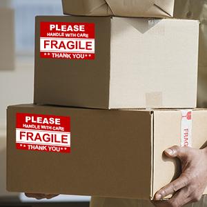 3 X 2 Inch Handle With Care Fragile Stickers For Shipping Moving Glass 500 Permanent Adhesive Fragile Labels 4