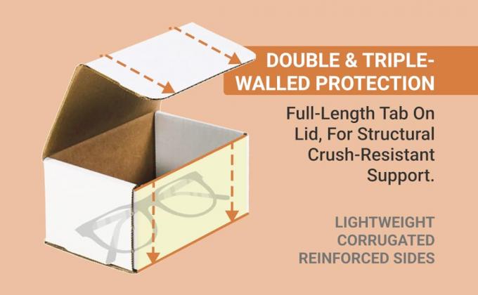 Kraft Corrugated Corrugated Cardboard Mailing Boxes, 10" x 4" x 4", Pack of 50, Crush-Proof, For Shipping, Mailing 0