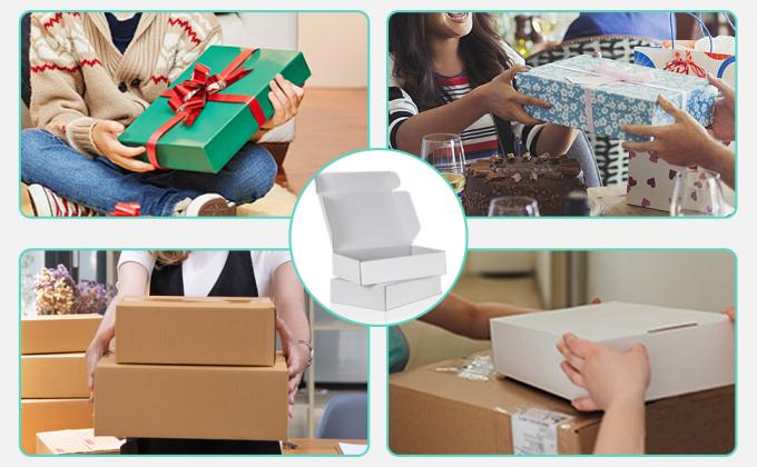 White Corrugated Cardboard Mailer Boxes, Medium Mailing Boxes For Packaging Small Business 1