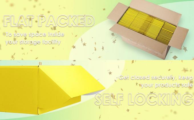 Yellow Shipping Boxes, Cardboard Gift Boxes With Lids For Wrapping Giving Women Men Presents, Corrugated Mailer 2