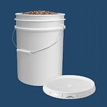 5 Gallon White Bucket & Lid - Durable 90 Mil All Purpose Pail - Food Grade - BPA Free Plasti (5 Gal. W/Lids - 6pk) 1