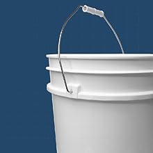 5 Gallon White Bucket & Lid - Durable 90 Mil All Purpose Pail - Food Grade - BPA Free Plasti (5 Gal. W/Lids - 6pk) 4