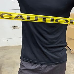 Biohazard Warning Tape with Black Imprint, Legend "Biohazard - Peligro Biologico" 55 yd. Length x 2" Width 4