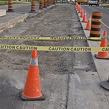 Biohazard Warning Tape with Black Imprint, Legend "Biohazard - Peligro Biologico" 55 yd. Length x 2" Width 7