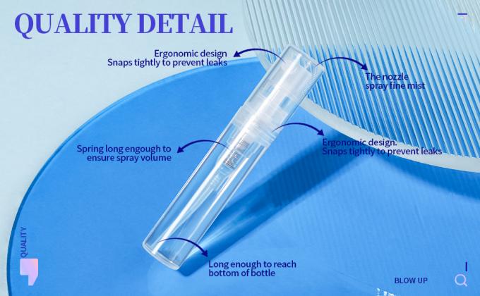 3ml Mini Spray Bottle, 10 Pack 3ml Mini Clear Plastic Spray Bottle Empty, Fine Mist Refillable Mini Perfume Bottle 2