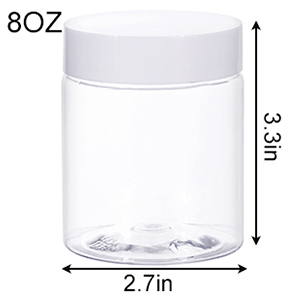 Containers With Lids Plastic Jars Containers For Slime With White Water-Tight Lids And Stickers Mini Storage For DIY 0