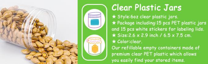 Containers With Lids Plastic Jars Containers For Slime With White Water-Tight Lids And Stickers Mini Storage For DIY 2