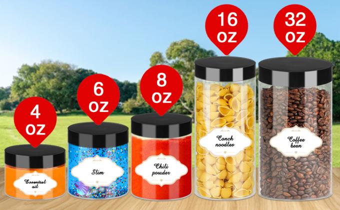 Plastic Pot Jars Round Clear Leak Proof Plastic Container Jars with Lid for Travel Storage, Eye Shadow, Nails, Paint 4