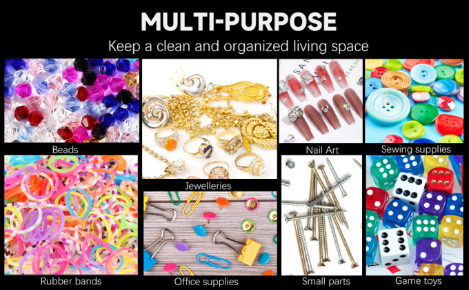 Organizer Storage Boxes - Small Plastic Storage Containers With Hinged Lids For Beads, Jewelry And Craft Supplies 5