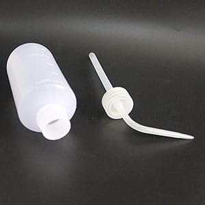 Chemical Wash Bottle, 2-Pack Plastic Safety Lab Squeeze Wash Bottle, LDPE With Narrow Mouth, 1000 Ml / 2 Bottle 7