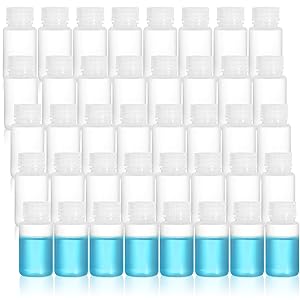 Laboratory Grade Polypropylene Wide Mouth Reagent Bottle, 2oz Plastic Empty Bottle Container With Cap 0