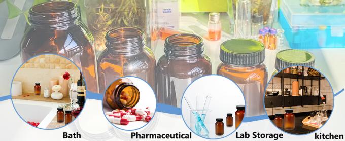 Glass Wide Mouth Packer Bottle, 4oz Amber, For Sampling, Packaging, Storage, Preservation Or Transport 2