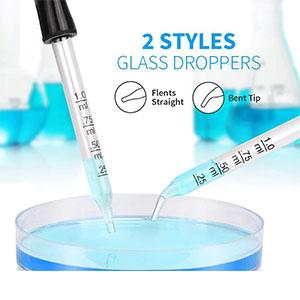 Eye Dropper For Essential Oils, Pipettes Dropper Rubber Head, Calibrated Thick Glass Medicine Dropping Pipett 3
