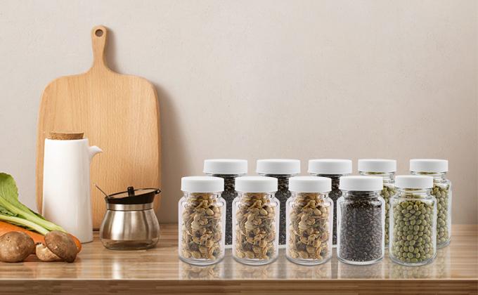 Glass Juice Shot Bottles With Caps - 8 Pack 3.5oz Small Clear Reusable Jars With Lids For Juicing Beverage Storage 6