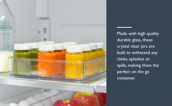 Glass Juice Shot Bottles With Caps - 8 Pack 3.5oz Small Clear Reusable Jars With Lids For Juicing Beverage Storage 11