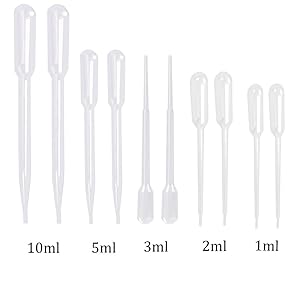 Disposable Plastic Transfer Graduated Pipettes, Clear Dropper for Essential Oils, Water Testing, Lab, DIY Art 1
