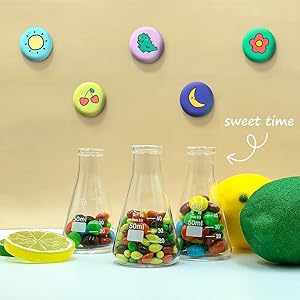 Narrow Mouth Erlenmeyer Flask With Rubber Stopper Glass Flask 5 Piece Set, Narrow Mouth Erlenmeyer, Borosilicate 3