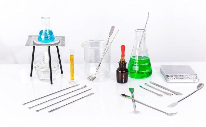 Stainless Steel Lab Spatula Micro Scoop Reagent Laboratory Mixing Spatula 22cm Long Sampling Spoon 0