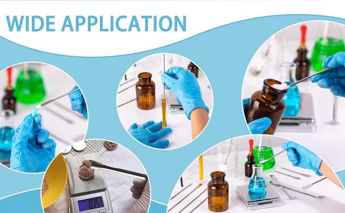 Stainless Steel Lab Spatula Micro Scoop Reagent Laboratory Mixing Spatula 22cm Long Sampling Spoon 4