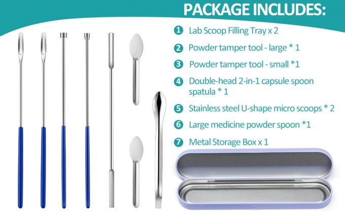 Kits For Empty Pill Capsules Filler, Home & Lab Supplies - Micro Spoon Spatula, Lab Scoop Filling Tray, Herb Powder 1