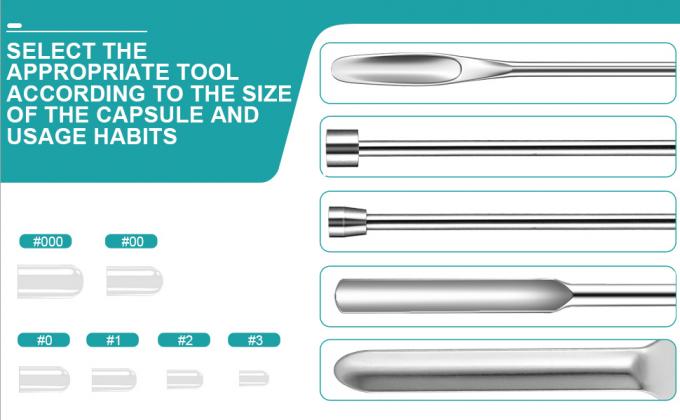 Kits For Empty Pill Capsules Filler, Home & Lab Supplies - Micro Spoon Spatula, Lab Scoop Filling Tray, Herb Powder 2