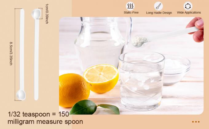 Teaspoon Micro Scoops 150 Milligram Mini Measuring Spoons Plastic Scoop For Measuring Cosmetics, Medicines 0
