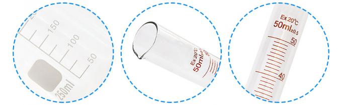 Glass Graduated Cylinder Set 10ml 25ml 50ml 100ml, Thick Glass Beaker Set 50ml 100ml 250ml With 2 Droppers 2