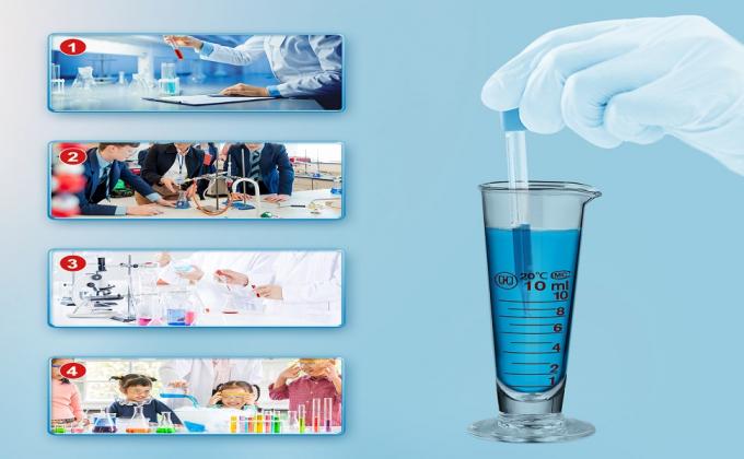 Lab Graduated Measuring Cup With Spout Wide Mouth Glass Conical Beaker Liquid Dispenser Measuring Cylinder 0