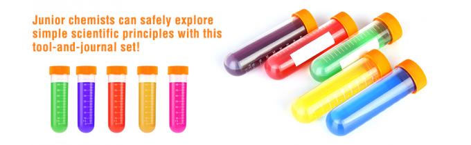 SCIENCE LAB Primary Science Jumbo Test Tubes With Stand, Set Of 10 Tubes, laboratory plasticware, lab tube for testing 1