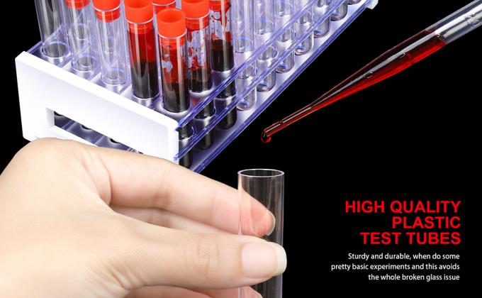 Clear Plastic Test Tubes With Caps And Holder Rack For Nurse Party Decorations Halloween Party Favors 1
