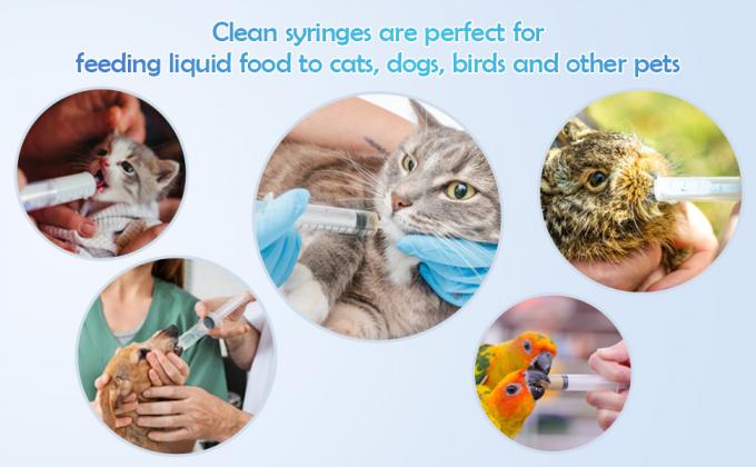 10ml Syringes 100 Pack Plastic Small Syringe with Tip Cap, Measuring Syringe, Oral Syringe Scientific Labs, Feeding 0