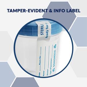 Disposable Specimen Cups| High-Grade Silicone, Sterile, Individually Wrapped Medical Cups W/Leakproof, Screw-On Lids 2