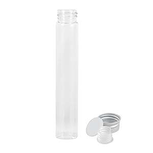 30ml Glass Clear Test Tubes With Screw Caps And Plastic Stoppers, Liquid Sample Vial, Leak-Proof Flat Test Tubes 1