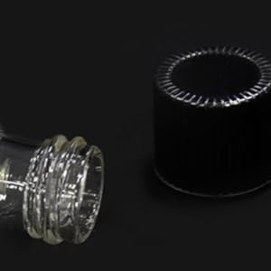 Borosilicate Glass Serological Test Tubes with Black Bakelite Screw Caps Silicon Liners, Vol.30ml 20x150mm 1