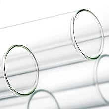 Test Tubes, 50ml - Borosilicate 3.3 Glass - 1.2mm Thick Walls, Beaded Rim - Superior Heat & Chemical Durability 3