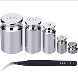 1g 2g 5g 10g 20g Gram Set For Digital Scale Balance And 1 Piece Calibration Weight Tweezer, Silver 1