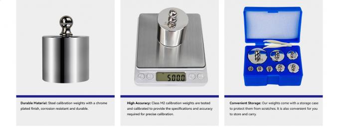 Scale Balance Calibration Weight Set With Case-10-500g (8pcs: 10g,20g,20g,50g,100g,100g,200g,500g) 8pcs Is 1000 Gram 1