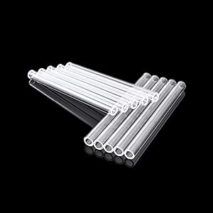 4 Inch Long 10 Pieces Glass Borosilicate Blowing Tubes 12 Mm OD 2mm Thick Wall Tubing, Clear Tubes For Art DIY 0