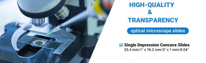 Microscope Slides Concave, Single Concave 50pcs Glass Slide With Depression For Wet Specimen, Lab Sample Observe 1