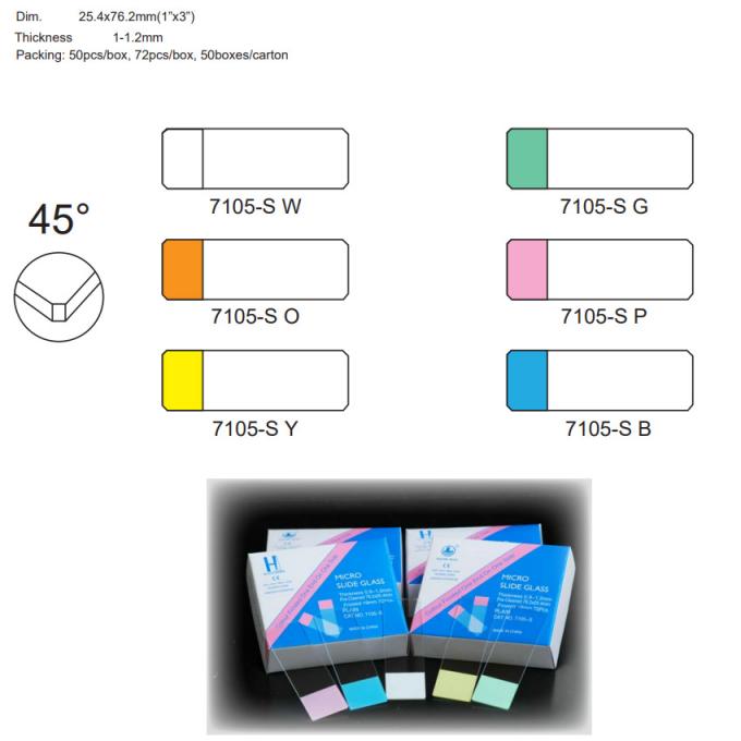 Blank Microscope Glass Slide For Biology Experiment Microscope Frosted End Slides Prepared 7105 7109 3