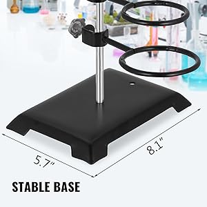 Laboratory Grade Metalware Set - Support Stand Premium Iron Material Laboratory Stand Support Lab Clamp Flask Clamp 2