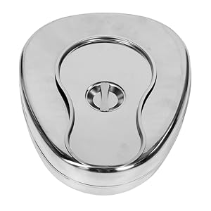 Stable Bedpan Heavy Duty Smoothed Countoured for Bed-Bound Patient,Stainless Steel Bed pan for Medical Centers 1