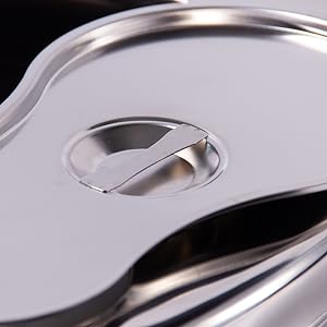 Stable Bedpan Heavy Duty Smoothed Countoured for Bed-Bound Patient,Stainless Steel Bed pan for Medical Centers 2