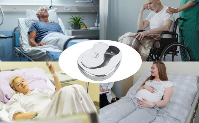 Stable Bedpan Heavy Duty Smoothed Countoured for Bed-Bound Patient,Stainless Steel Bed pan for Medical Centers 8