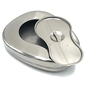 Stable Bedpan Heavy Duty Smoothed Countoured for Bed-Bound Patient,Stainless Steel Bed pan for Medical Centers 9